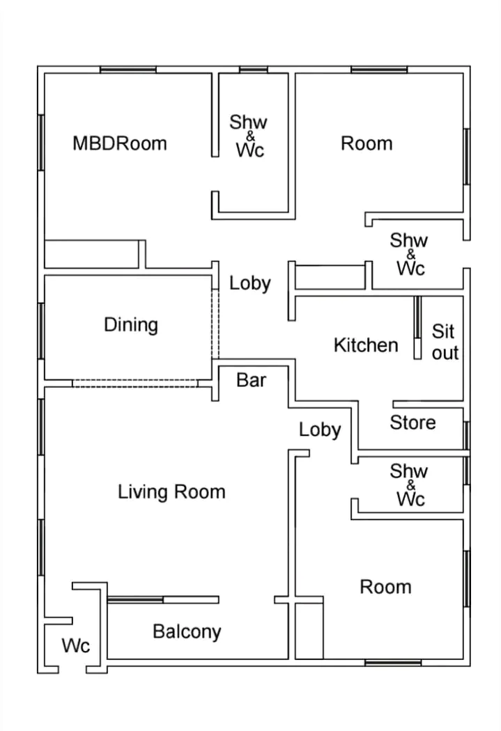 House floor plan drawing