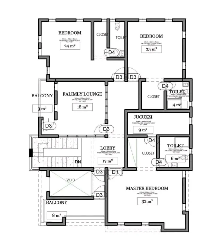 Another residential floor plan drawing